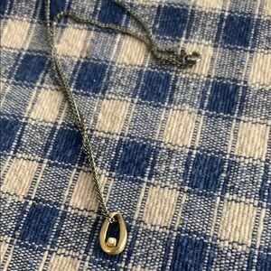 Vintage Gold Pendant Necklace with pearl